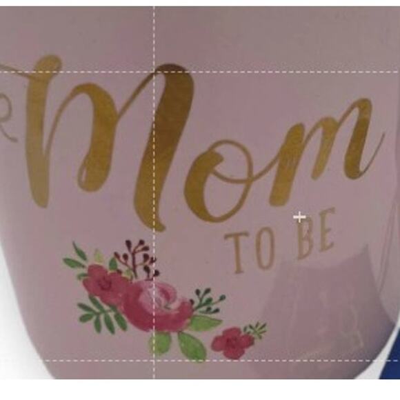 Mom To Be Mug 21OZ New Flower and Gold Writing - Picture 3 of 3